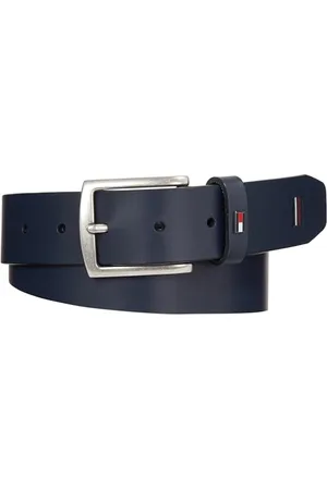 Tommy Hilfiger Herren Gürtel Denton 3.5 Ext Ledergürtel, Mehrfarbig (Space Blue), 85