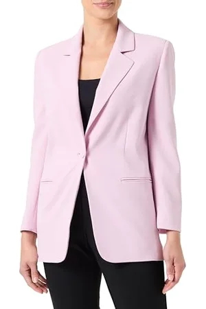 Pinko Damen Übertriebene Crêpe Stretch Jacke mit bedecktem Knopf Blazer, , 36