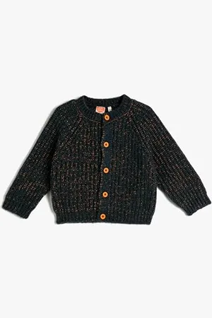 Koton Babyboy Knit Cardigan Long Sleeve Button Closure Round Collar