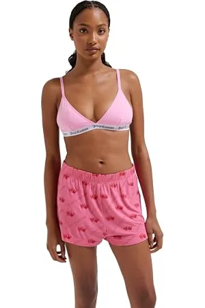 Juicy Couture Damen Triangle Bra Bügel mit verstellbaren Trägern aus Baumwolle für Sport Freizeit u. Fitness in versch. Farben BH, , S