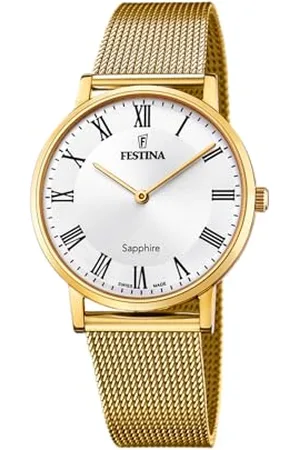 Festina Uhr Für Herren F20022/4 Swiss Made Gold Edelstahl Case GoldEdelstahl Band