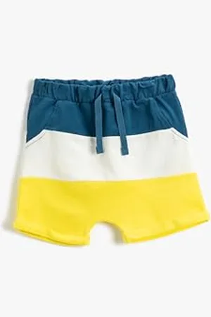 Koton Babyboy Color Contrast Drawstring Shorts Pocket Detail