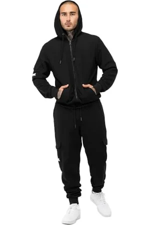 Lonsdale London Herren Rosslea Trainingsanzug, Schwarz, XL