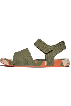 FitFlop Unisex Kinder Iqushion Kids Junior Leaf-Print Erg. B/S Sandale