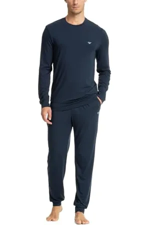 Emporio Armani Herren Tencel Long Pajamas Pyjama-Set, , M