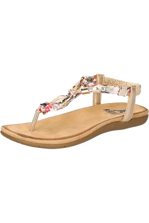 2Go Damen 8018-805 Flache Sandale, rot/Gold, 36 EU