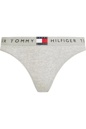 Tommy Hilfiger Damen Slip Bikini Form Classic mit Logobund, Grau (Light Grey Heather), M