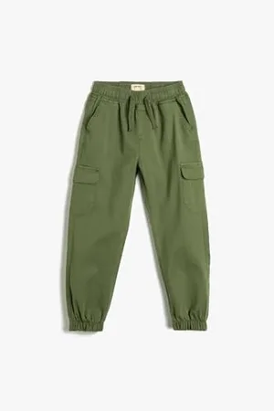 Koton Boys Jogger Cargo Pants Cotton Drawstring Pockets