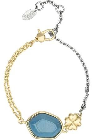 THUN Armband mit Stein und Kleeblatt - Keramik, Metall - Kollektion für Sie gewidmet - 16 + 3 cm