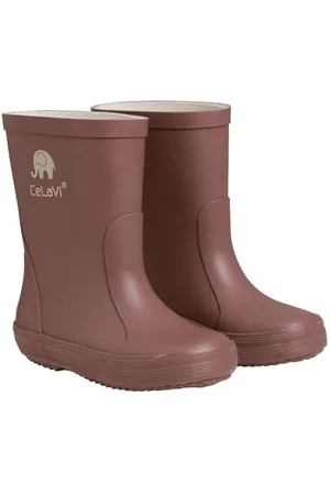 CeLaVi Jungen Unisex Kinder Basic Wellies Solid Gummistiefel, Brown, 26 EU