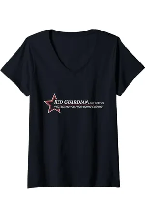 Marvel Damen Studios Thunderbolts Red Guardian Limo Service Logo T-Shirt mit V-Ausschnitt