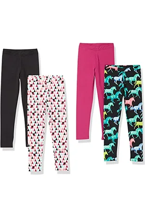Amazon Mädchen Leggings - Auslauffarben, 4er-Pack, , 8 Jahre