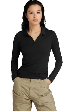 G-Star Damen Ribbed Slim Poloshirt, , XS