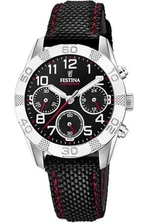 Festina Jungen Chronograph Quarz Uhr mit Stoff Armband F20346/3