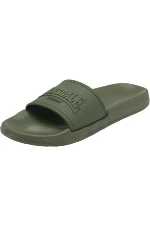 Lonsdale London Herren Sorrento Schiebe-Sandalen, Khaki, Uni, 47 EU