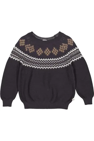 Müsli By Green Cotton Jungen Knit Jacquard Pullover Sweater, , 116 EU