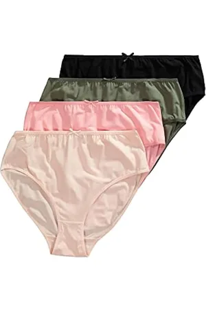 Damen Basic Slips Unterhosen Schlüpfer aus Baumwolle im 5er oder 10er Pack  Gr. M-XXXL, Unterhosen & Slips, Damen