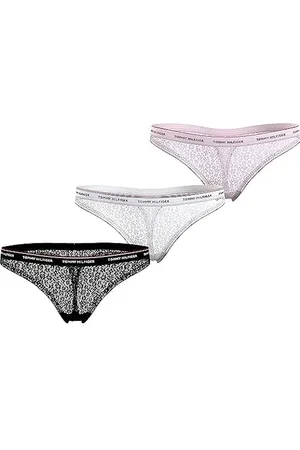 3PACK Damen Tangas Tommy Hilfiger Übergröße mehrfarbig (UW0UW04709