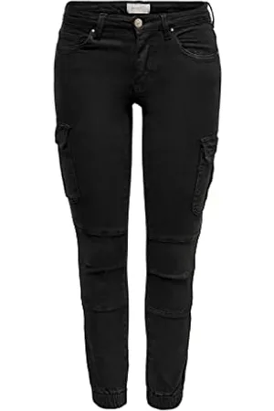 Damen-Cargohosen, lässige weite Jeans