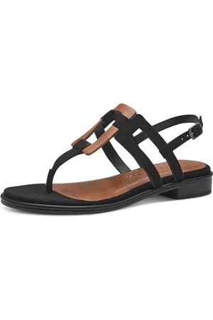 MARCO TOZZI Damen Sandalen Mit Absatz – Leder, Verstellbarer Riemen, Bequeme Feel-me-Sohle