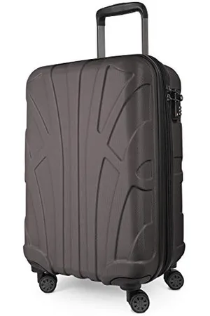 SUITLINE Handgepäck Bordgepäck Koffer mit Laptoptasche und Erweiterung, Business Trolley, TSA, 55 cm, ca. 38 Liter, 100% ABS Matt