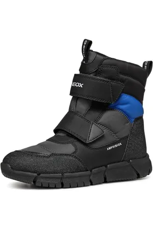Geox J Flexyper Boy B Abx Ankle Boot, DK Grey/ROYAL, 29 EU