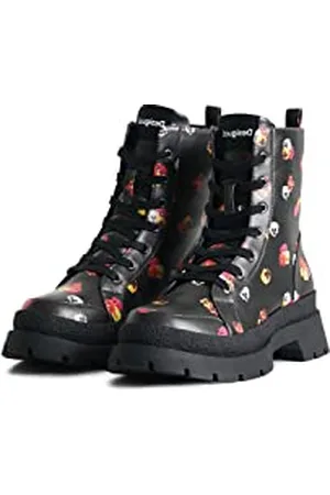 Desigual Damen Shoes_Boot_Flowers Hunting Shoe, Black, 37 EU