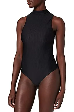 Urban classics Damen TB4347-Ladies Sleeveless Rib Turtleneck Body Unterwäsche, Black, XXL
