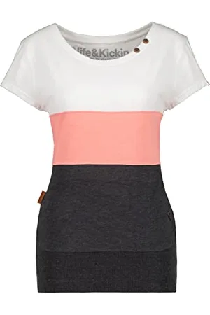 alife kickin ALIFE and Kickin CoraAK Shirt – Damen T-Shirt – Bequemes Kurzarm Shirt für Alltag & Freizeit – Perfekt für Sommer & Übergangszeiten White M