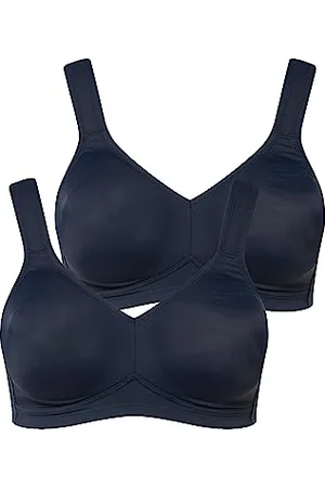 Ulla Popken Damen Mikrofaser-BH, 2er Pack Cup C-d BH, , 110D EU
