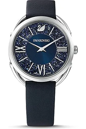 Swarovski Crystalline Glam Uhr, Lederarmband, , Edelstahl