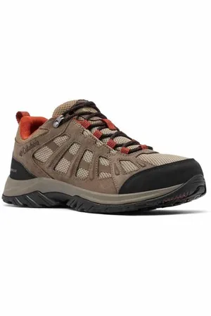 Columbia Redmond 3 Waterproof, wasserdichte Trekking- und Wanderschuhe mit niedrigem Bund, Pebble/Dark Sienna