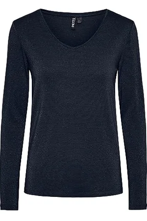 Pieces® Bestseller A/S PCBILLO LS V-Neck Lurex Stripes NOOS FC