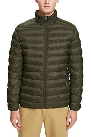 ESPRIT Herren Jacke 990ee2g302, Dark Khaki, XS