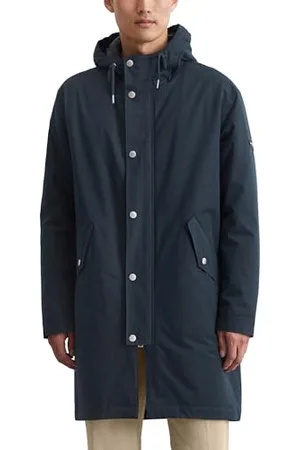 Marc O’ Polo Marc OߴPolo Herren Parka mit Kapuze wasserabweisend, Blau (Dark Navy), M