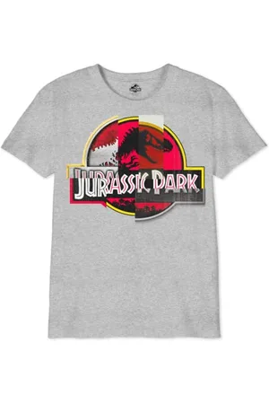 Jurassic Park Jungen Bojupamts037 T-Shirt, Grau meliert, 8 Jahre
