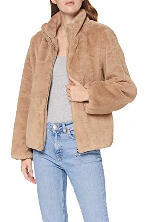 SPARKZ COPENHAGEN Damen Kinga Fake Fur Bomber Kunstpelzmantel, , M