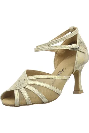 Diamant Damen Latein Tanzschuhe 020-087-017, Damen Tanzschuhe - Standard & Latein, Gold (Gold Magic), 33 1/3 EU (1.5 Damen UK)