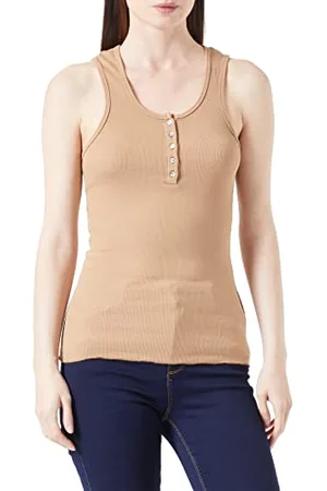 Replay Damen Tank Top aus Bio-Baumwolle, (Braun), L