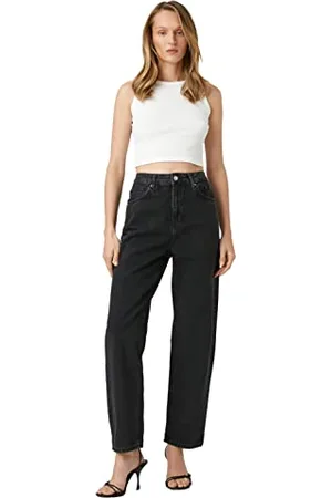 Koton Women Skinny Leg Denim Trousers Regular Fit High Waist - Eve Jean