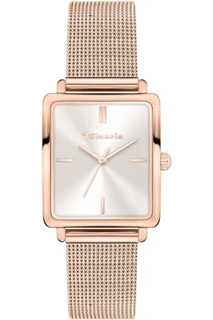 Tamaris Damen Analog Quarz Uhr mit Edelstahl Armband TT-0185-MQ
