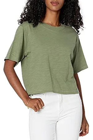THE DROP Damen Sydney T-Shirt, kurzer Cropped-Stil, Rundhalsausschnitt, , S