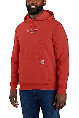 Carhartt Force Relaxed Fit Leichtes Sweatshirt mit Logo-Grafik, Herren, Rot, L