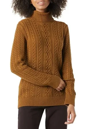 Amazon Damen Leichter Rollkragenpullover Mit Zopfmuster (Erhältlich In Übergröße), , XXL