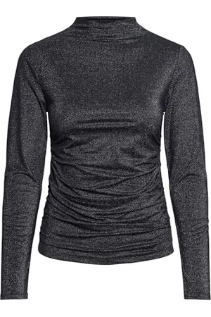 Pieces® Pcmonica Ls Glitter Ruching Top Noos