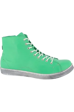 Andrea Conti Damen High Top Sneaker, Gras, 36 EU