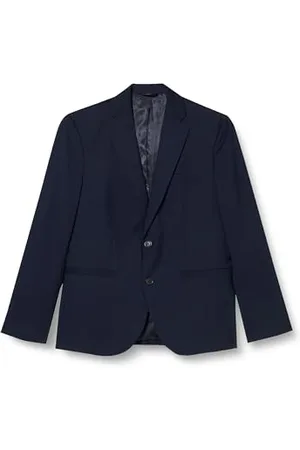 Benetton Herren Giacca 2KI3UW00M Anzugjacke, Blu Scuro 016, 48