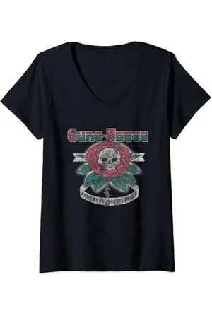 Guns N´Roses Offizielles 1987 Welcome To The Jungle T-Shirt mit V-Ausschnitt