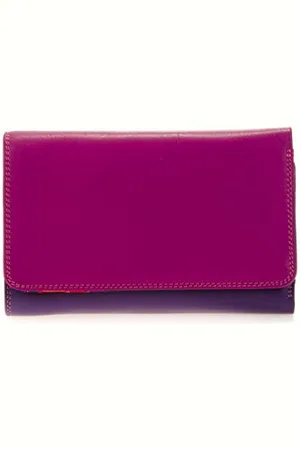 Mywalit Leder Damen Geldbörse - medium tri-fold w/Outer Zip Purse - 363-75 - Sangria