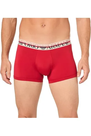 Emporio Armani Herren Microfiber Essential Trunks, RED, XL